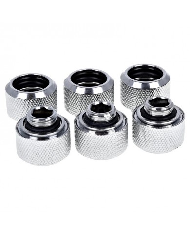 Alphacool Eiszapfen 16mm HardTube screw-on nozzle G14 – Chrome (Altılı Paket)
