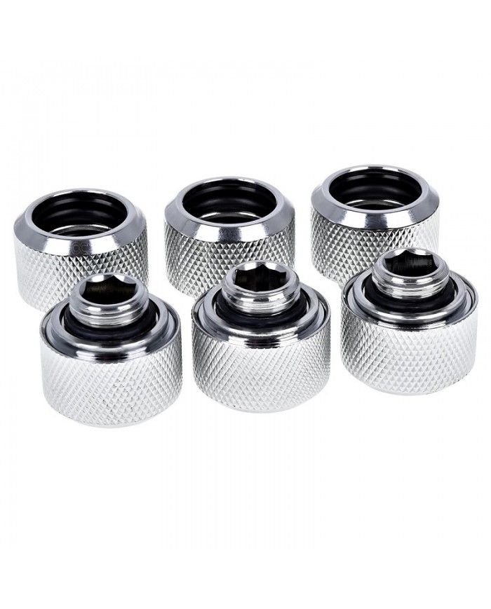 Alphacool Eiszapfen 16mm HardTube screw-on nozzle G14 – Chrome (Altılı Paket)