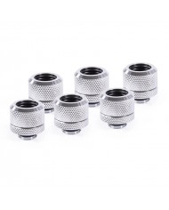 Alphacool Eiszapfen 12mm HardTube compression fitting G1/4 - knurled - Deep Black Altılı Paket
