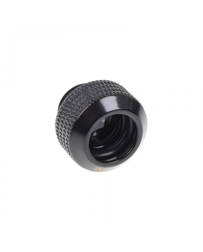 Alphacool Eiszapfen 12mm HardTube compression fitting G1/4 - knurled - Deep Black Altılı Paket