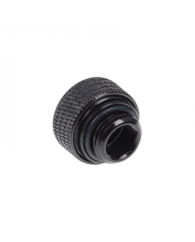 Alphacool Eiszapfen 12mm HardTube compression fitting G1/4 - knurled - Deep Black Altılı Paket