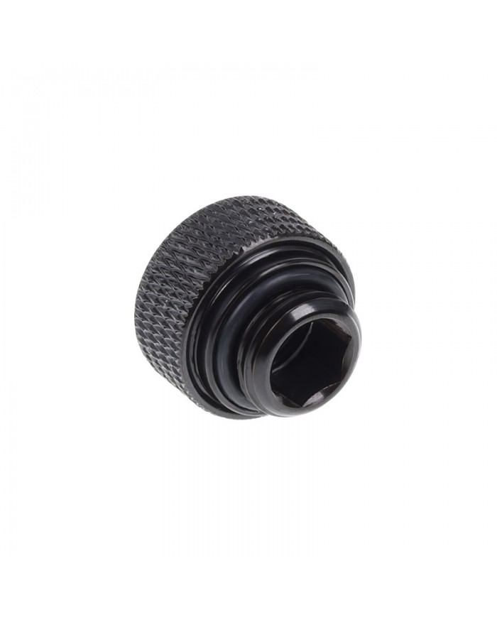 Alphacool Eiszapfen 12mm HardTube compression fitting G1/4 - knurled - Deep Black Altılı Paket