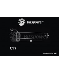 Bitspower G1/4″ Silver Shining Aqua-Pipe l – Gümüş