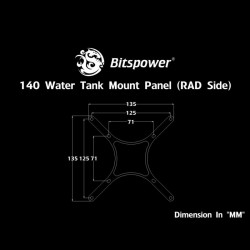 Bitspower 140mm Radyatör/Fan Rzervuar Montaj Aparatı