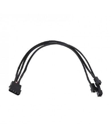 Phobya 4Pin Molex to 3Pin 5V/7V/12V 30cm Adaptör - Siyah