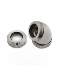 Bitspower Dual 12mm Tube 60°Adapter  - Black Sparkle