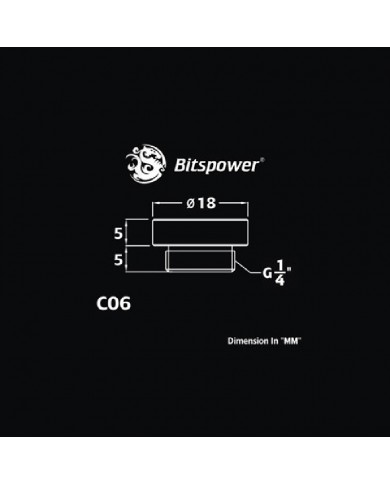 Bitspower G1/4 Diamond Stop Rakor - Gümüş
