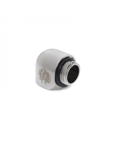 Bitspower G1/4″ Silver Shining 90-Degree IG1/4″ Extender – Silver