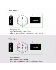 Metalik - Işıklı On-Off Buton (16 mm)