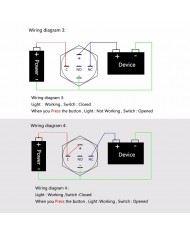 Metalik - Işıklı On-Off Buton (16 mm)