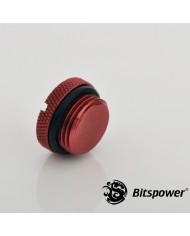 Bitspower G3/8" Deep Blood Red Low-Profile Stop Rakoru
