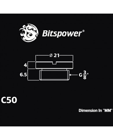 Bitspower G3/8" Deep Blood Red Low-Profile Stop Rakoru