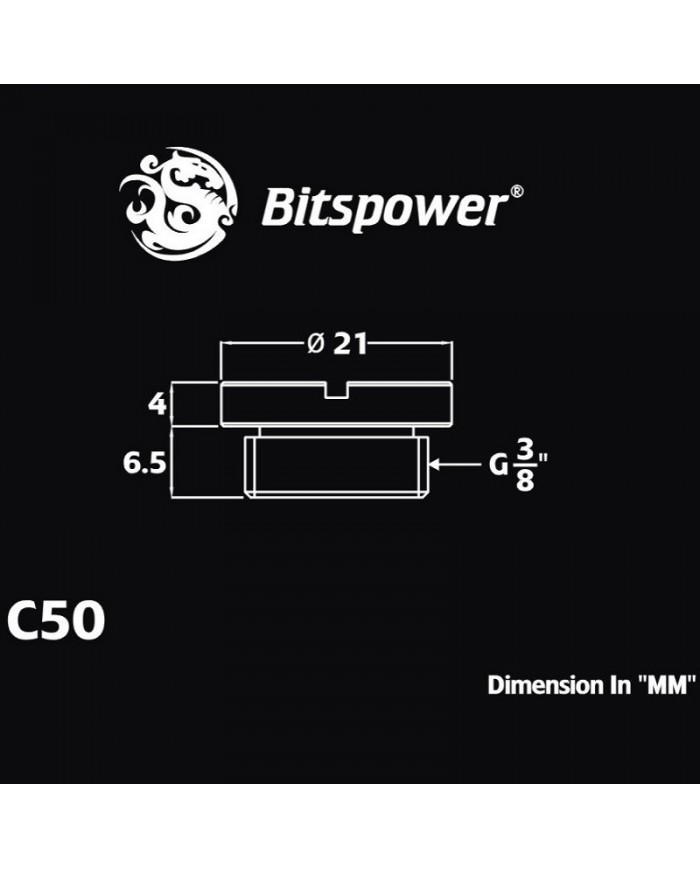 Bitspower G3/8" Deep Blood Red Low-Profile Stop Rakoru