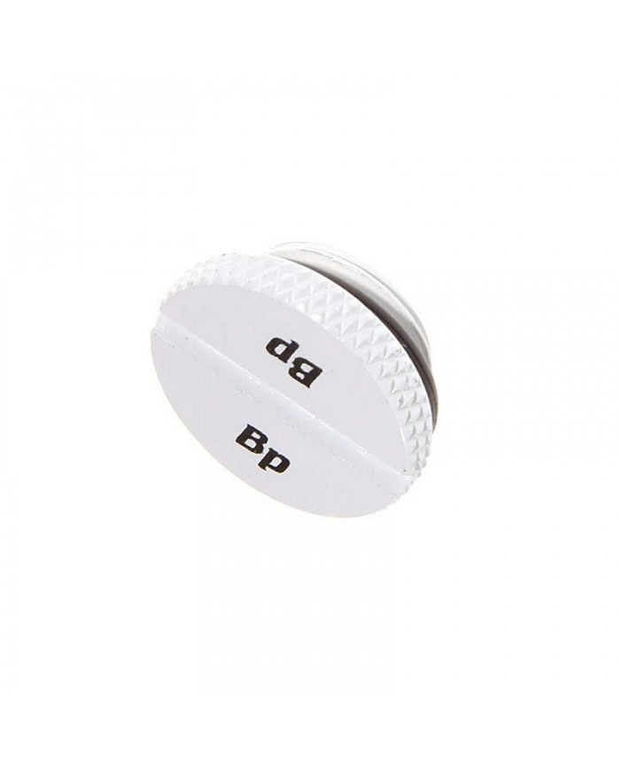 Bitspower G1/4 Deluxe White Low-Profile Stop Rakoru - Beyaz