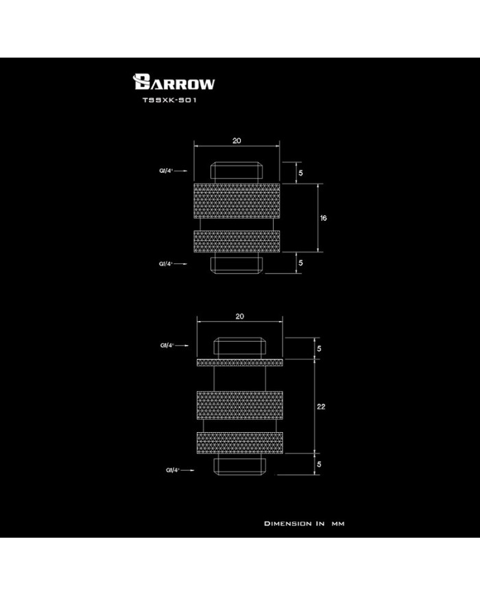 Barrow (22-31mm) Ayarlanabilir Uzatma Rakoru – Siyah