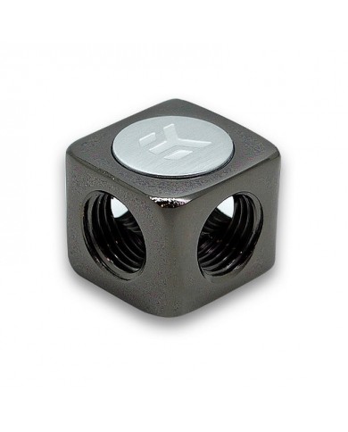EK-AF X-Splitter 4F G1/4 Küp T Rakor - Black Nikel