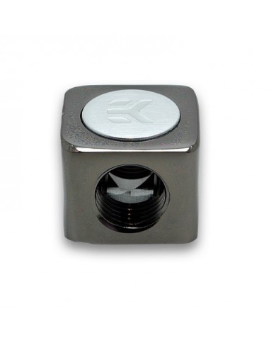 EK-AF X-Splitter 4F G1/4 Küp T Rakor - Black Nikel