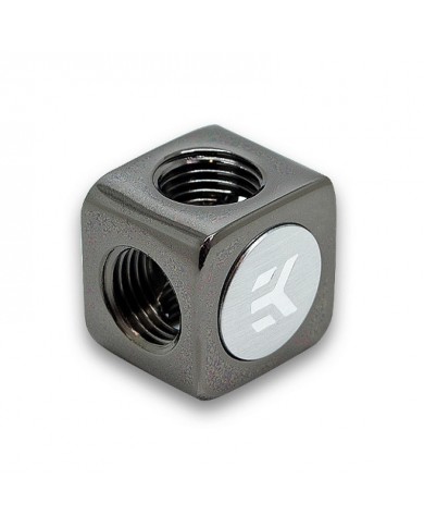 EK-AF X-Splitter 4F G1/4 Küp T Rakor - Black Nikel