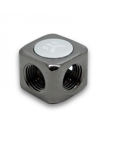 EK-AF X-Splitter 3F G1/4 Küp T Rakor - Black Nikel