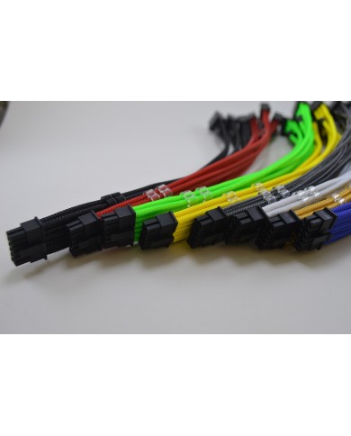 3*8 Pin to 12VHPWR (Gen5) Uzatma Kablosu (Sleeved) 3*8 Pin to 12VHPWR (Gen5) Uzatma Kablosu (Sleeved)