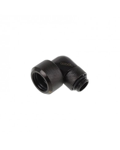 Alphacool Eiszapfen 16mm HardTube Screw-on Nozzle 90° Rotatable G14 - Deep Black